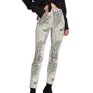 MOTHER DENIM Mid-Rise Dazzler Shadow Leopard Ankle Jean Size 24